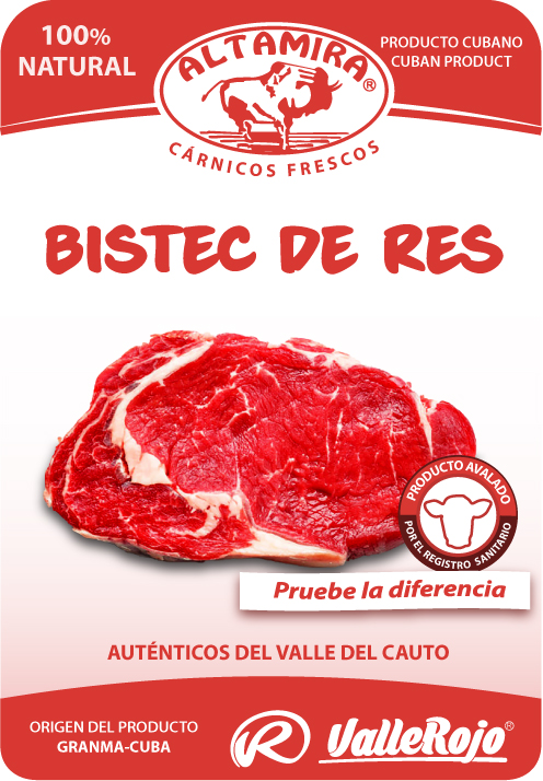 Bistec de Res paquete de 0.5 - 0.7 Kg
