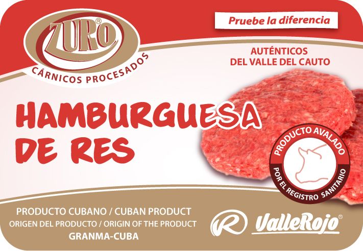 Hamburguesa de carne de res (Caja de 0.32 a 0.36 Kg - 4 Unidades)