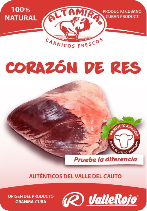Corazón de Res paquete de 0.5-1Kg