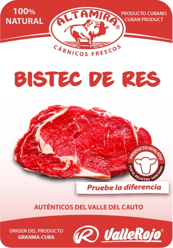 Bistec de Res paquete de 0.5 - 0.7 Kg